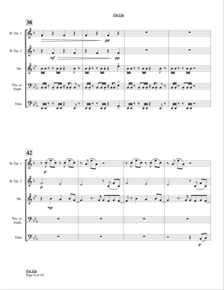 Fat Lip Chamber Music scores gallery preview page 6