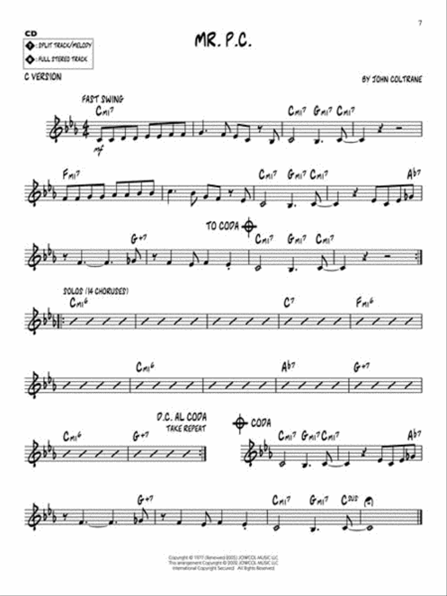 John Coltrane - Giant Steps C Instrument scores gallery preview page 5