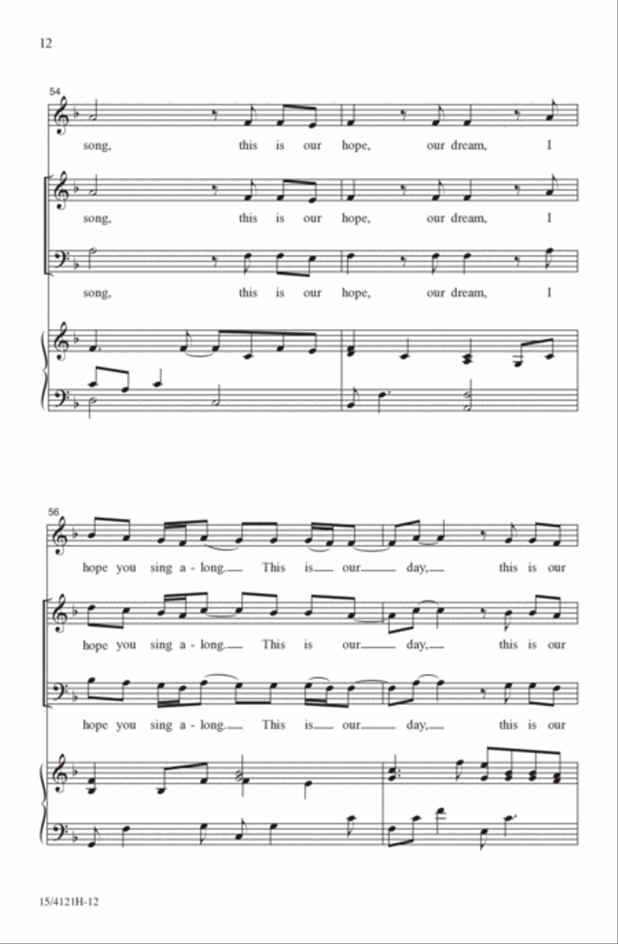 This Is Our Day Choir scores gallery preview page 12