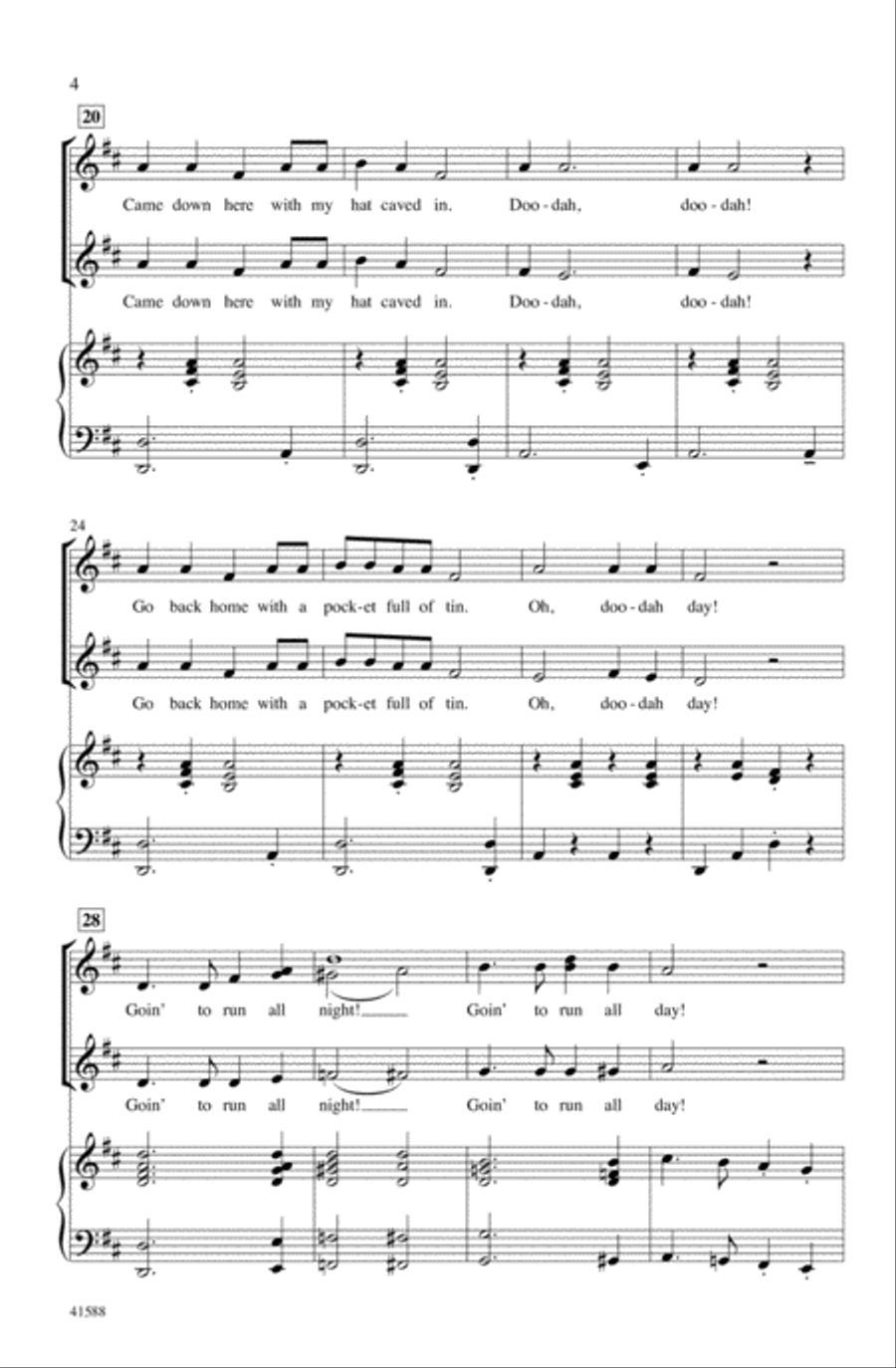 Camptown Races Camptown Races Choir scores gallery preview page 3