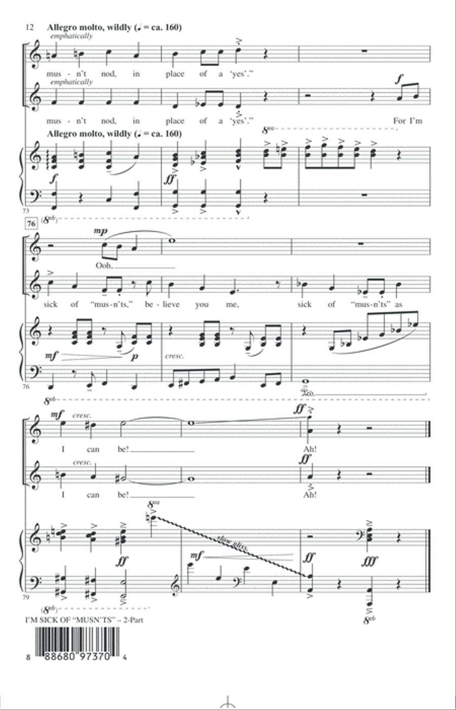 I'm Sick Of Mustn'ts 2-Part scores gallery preview page 10