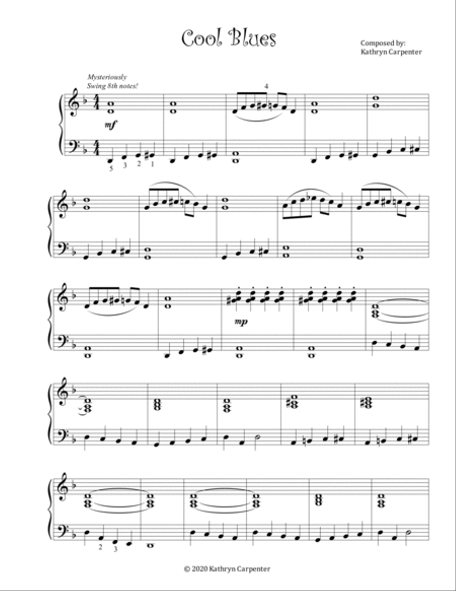 Jazz, Blues, Contemporary, & Pop Piano: Intermediate Piano Pieces Piano Solo scores gallery preview page 3