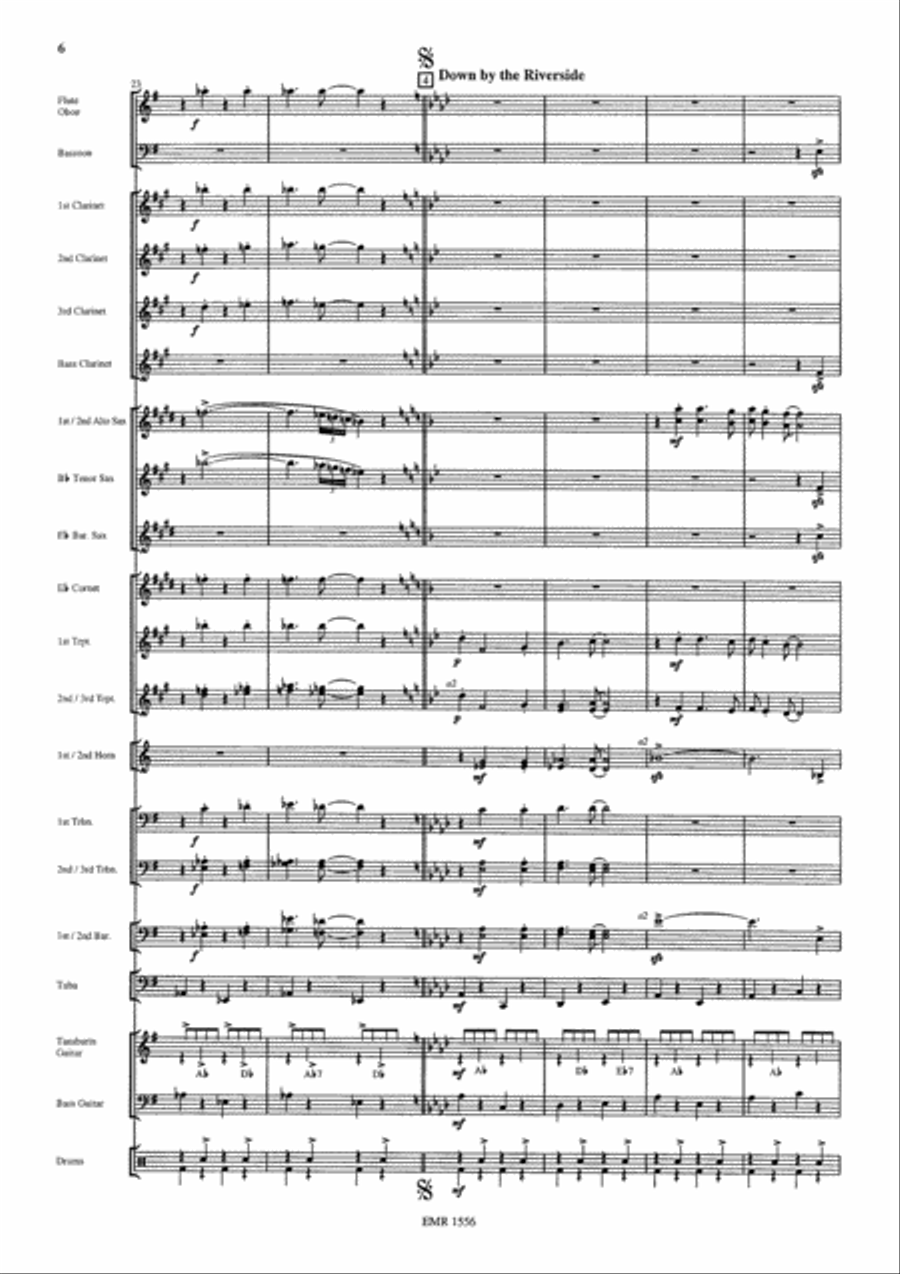 Gospel Train Concert Band scores gallery preview page 6