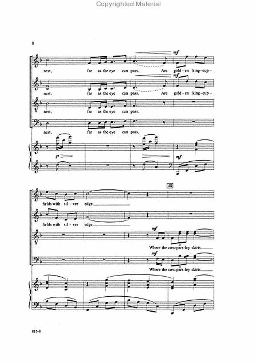 Silent Noon - SATB Octavo 4-Part scores gallery preview page 3