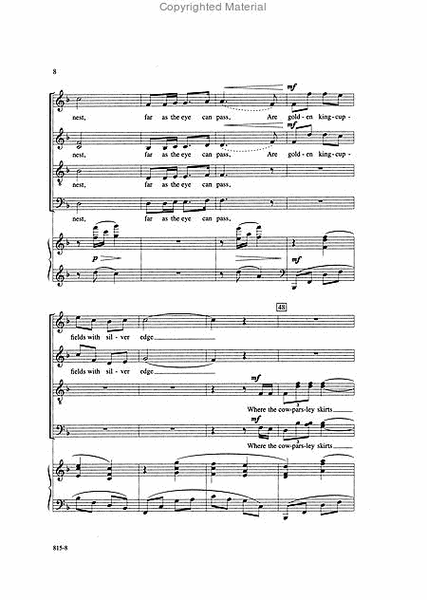 Silent Noon - SATB Octavo image number null