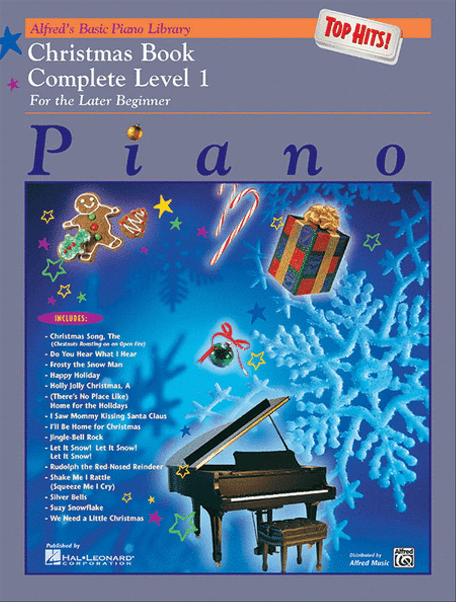 Alfred's Basic Piano Course Top Hits! Christmas Complete, Book 1 Piano Method scores gallery preview page 1