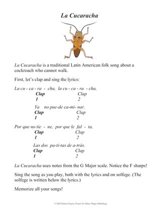 Book cover for La cucaracha (big letter notation)