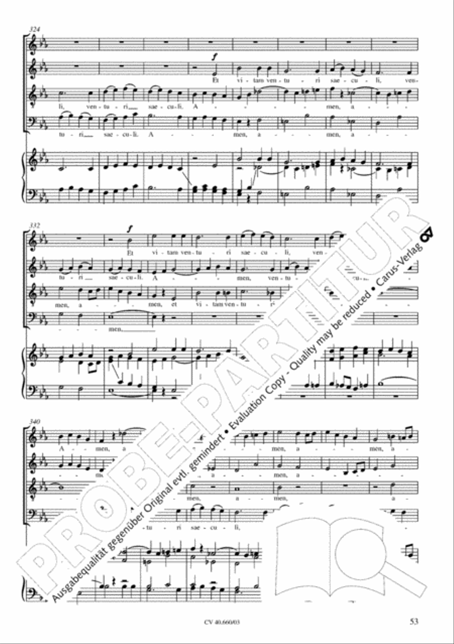 Mass in E flat major (Messe in Es) SATTB scores gallery preview page 54
