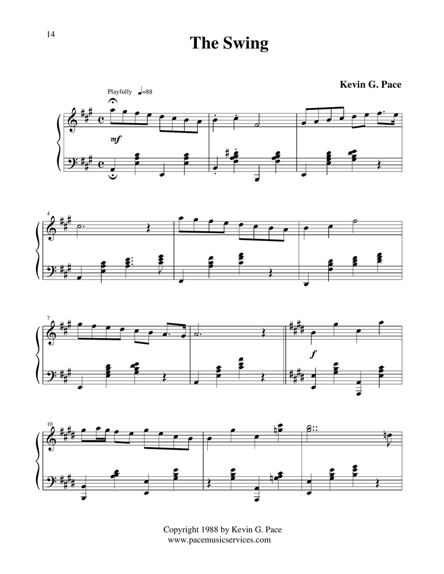 The Swing - easy piano solo Easy Piano scores gallery preview page 2