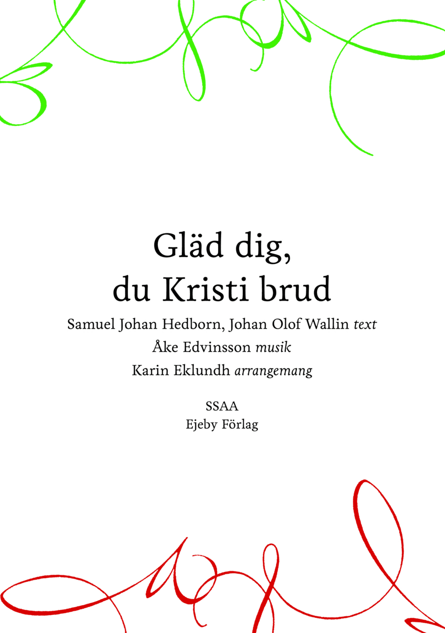 Gläd dig, du Kristi brud SSAA scores gallery preview page 1