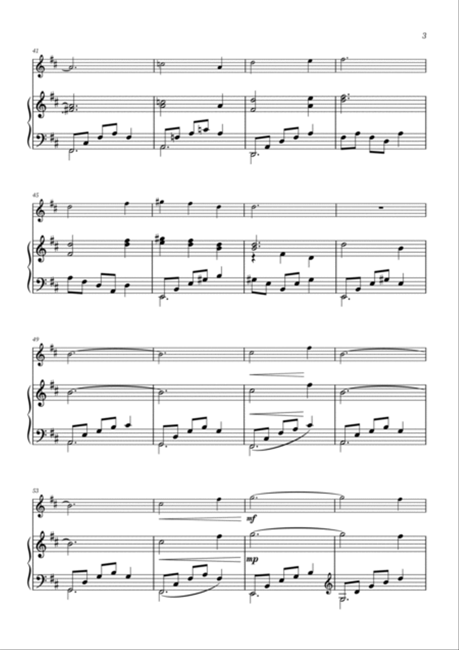 Clair de Lune - Violin and Piano Violin Solo scores gallery preview page 3