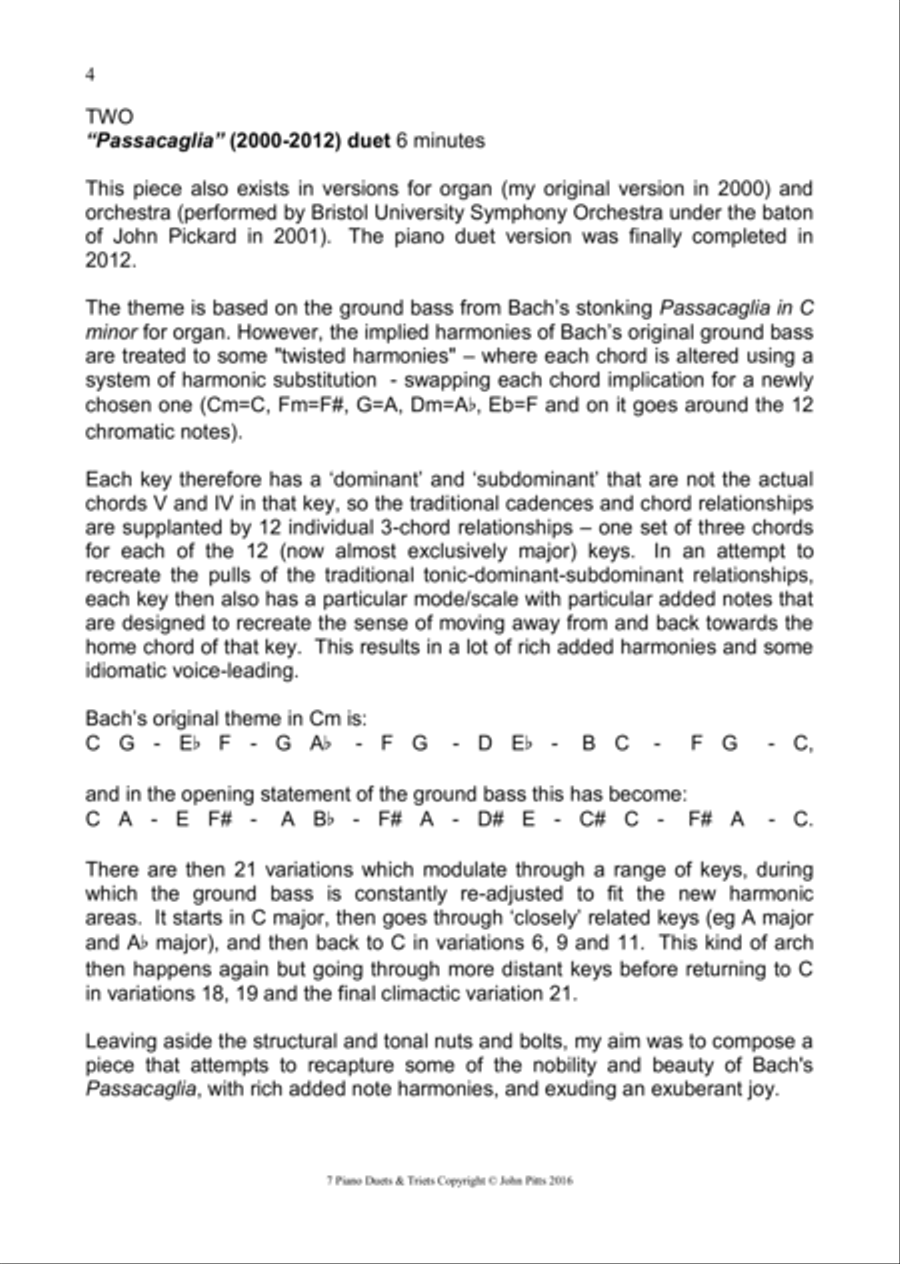 7 Piano Duets & Triets (inspired by music from around the world) 2 Pianos, 4-Hands scores gallery preview page 4