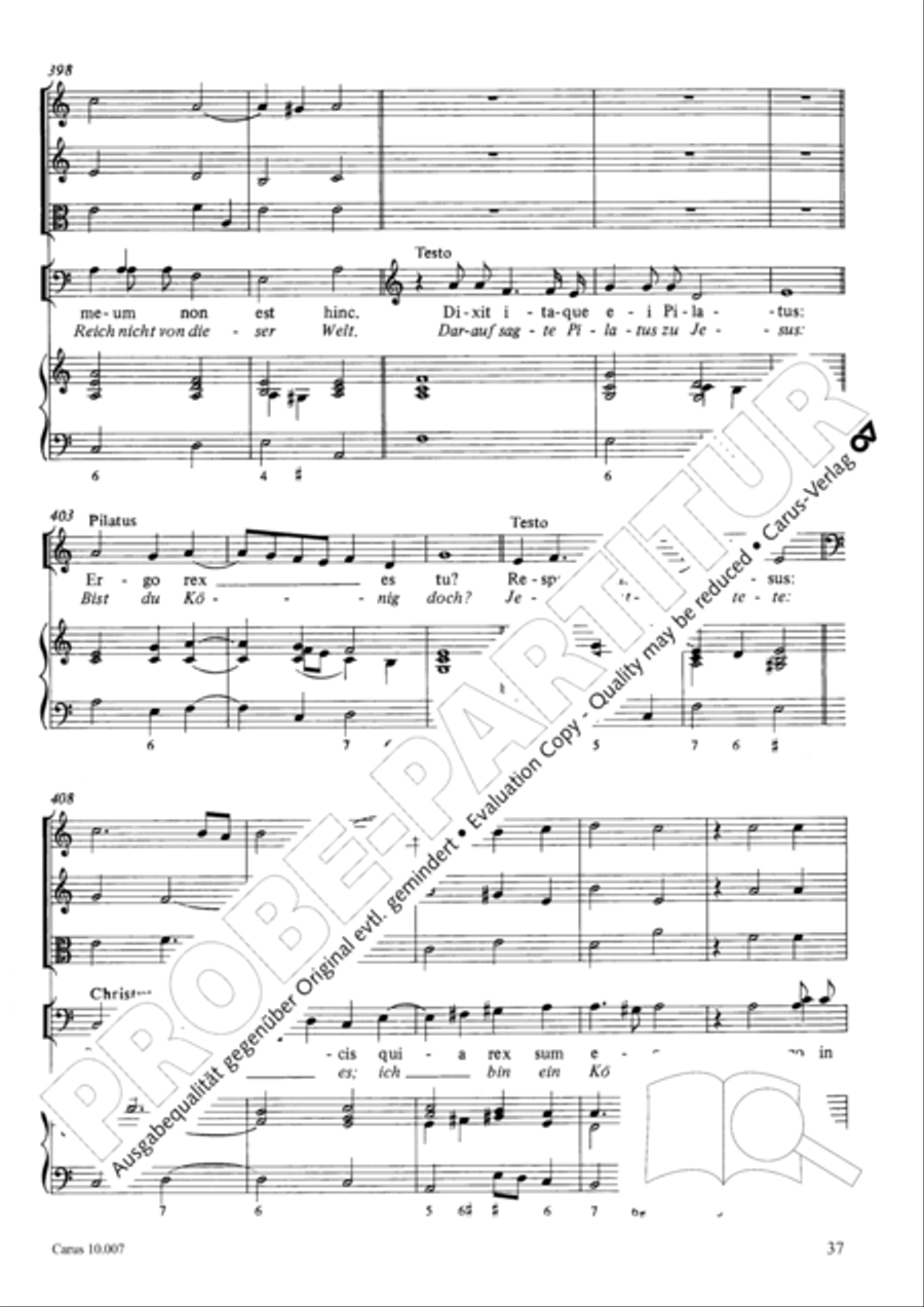 St. John Passion (Johannes-Passion) TB scores gallery preview page 38