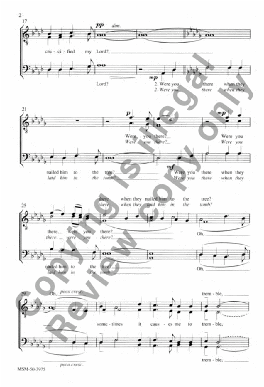 Were You There Were You There TTBB scores gallery preview page 3