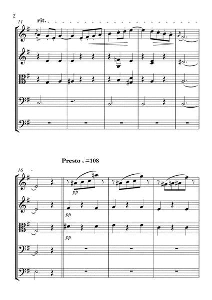 Waltz from "Lyric Pieces" Op.38, №7 - String Quartet/Ensemble
