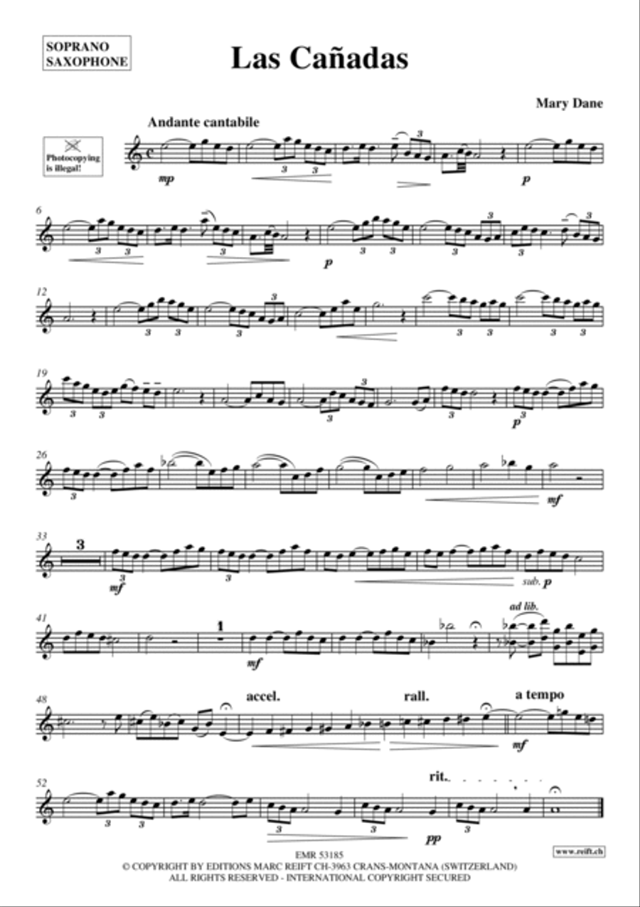 Las Canadas Las Canadas Soprano Saxophone scores gallery preview page 2