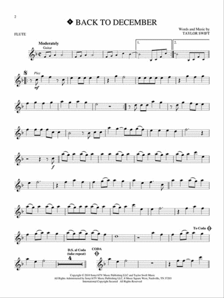 Taylor Swift – 2nd Edition Flute Solo scores gallery preview page 3