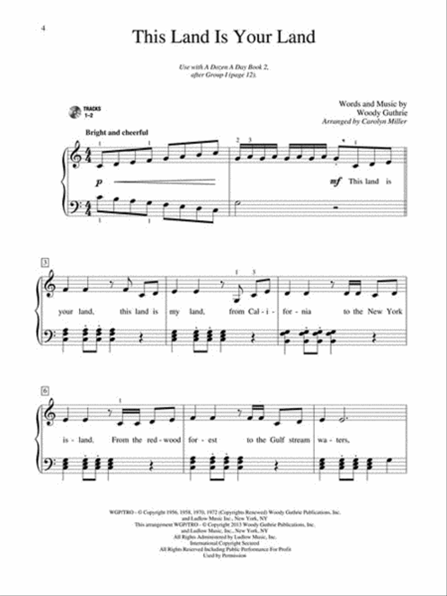 A Dozen A Day Songbook – Book 2 Piano Method scores gallery preview page 3