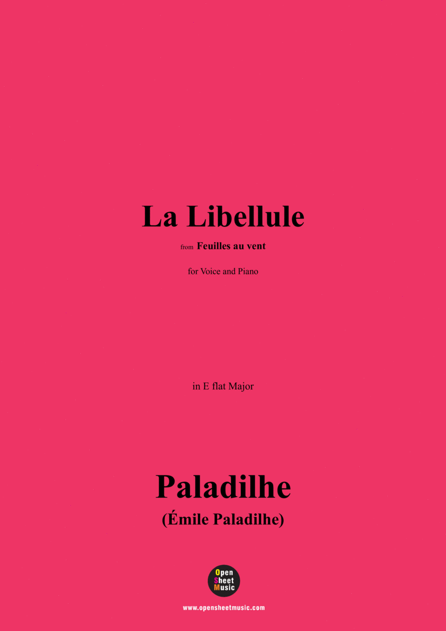 Paladilhe-La Libellule,in E flat Major Voice scores gallery preview page 1