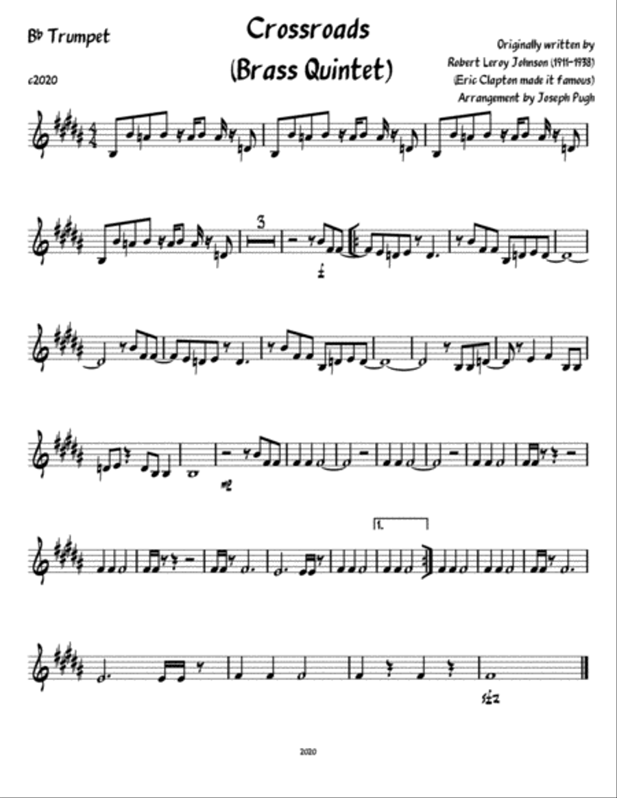 Cross Road Blues (crossroads) Brass Ensemble scores gallery preview page 3