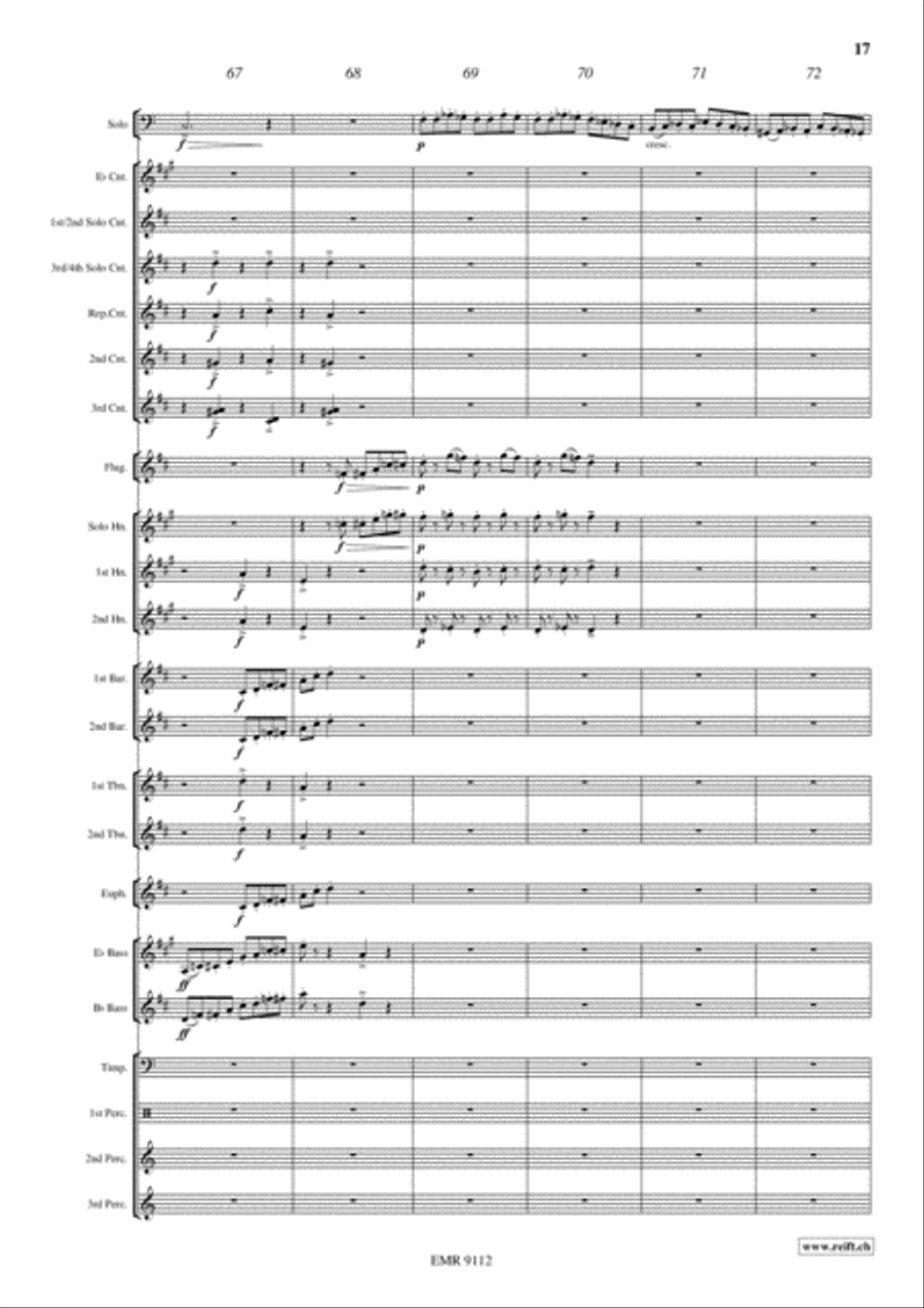 Allegro Maestoso Allegro Maestoso Brass Band scores gallery preview page 18