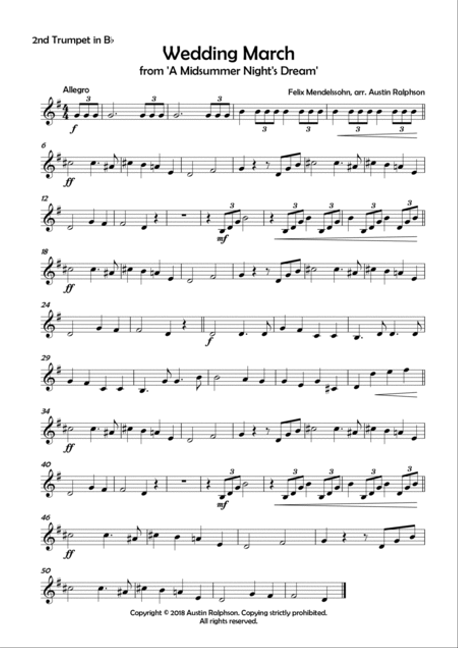 COMPLETE Brass Quintet Music Book - pack of 34 essential pieces: wedding, Christmas, baroque, slow Brass Quintet scores gallery preview page 6