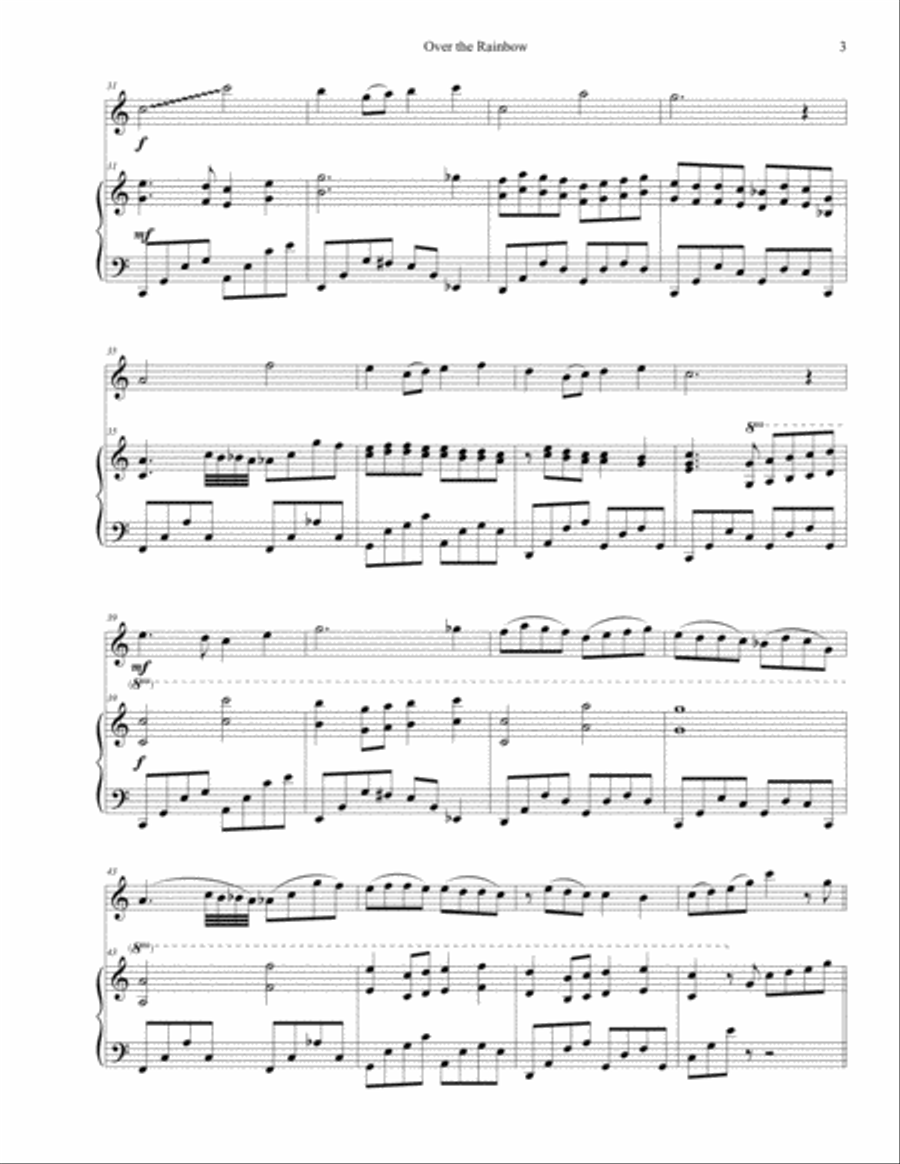 Over The Rainbow (from The Wizard Of Oz) Violin Solo scores gallery preview page 5