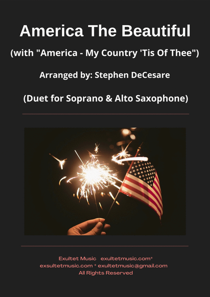 America The Beautiful (with "America") (Duet for Soprano and Alto Saxophone) image number null