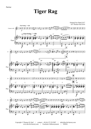 Tiger Rag - Jazz Classic - Piano and Clarinet