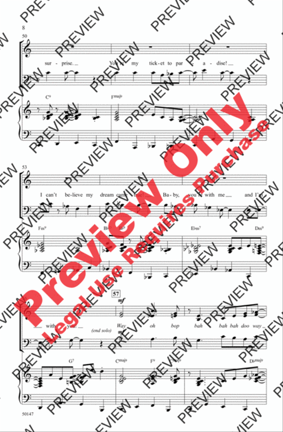 You Stepped Out of a Dream 3-Part scores gallery preview page 8