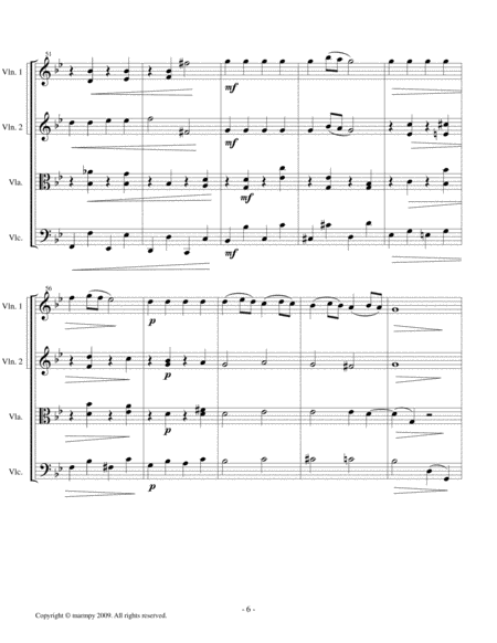 Chanson Triste by Tchaikovsky (arranged for String Quartet)