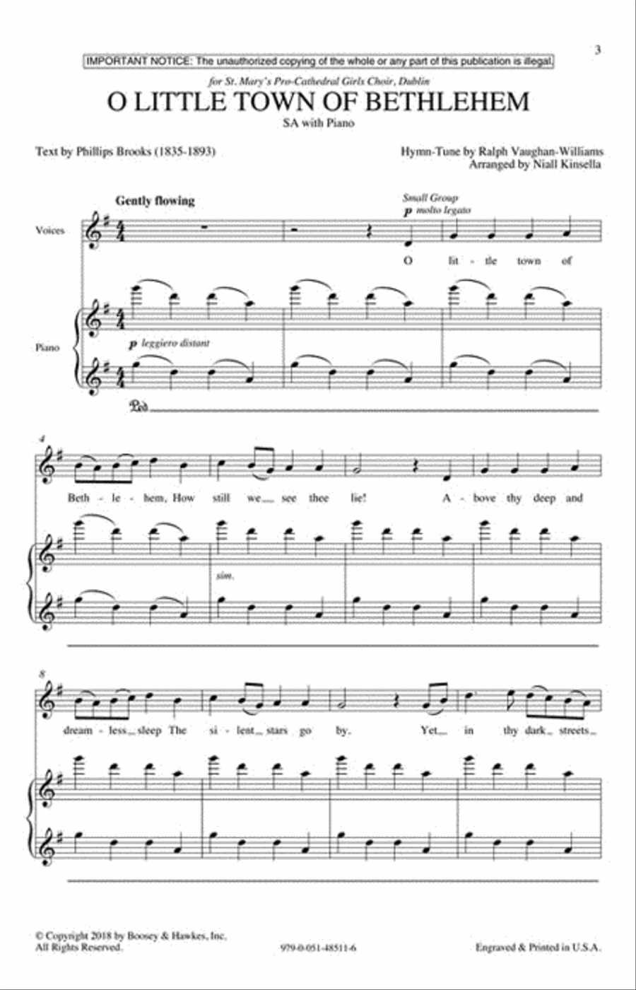 O Little Town of Bethlehem SA scores gallery preview page 2