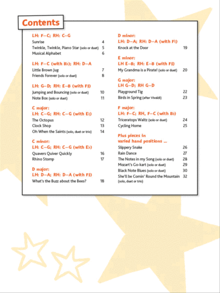 Piano Star: Five-Finger Tunes Piano Method scores gallery preview page 2