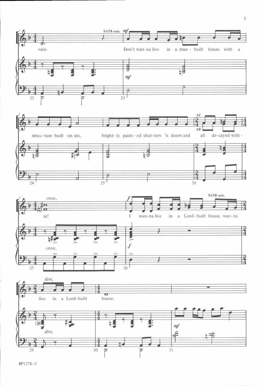 A Lord-Built House 4-Part scores gallery preview page 4