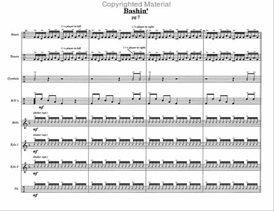 Bashin' Bashin' Percussion Ensemble scores gallery preview page 6
