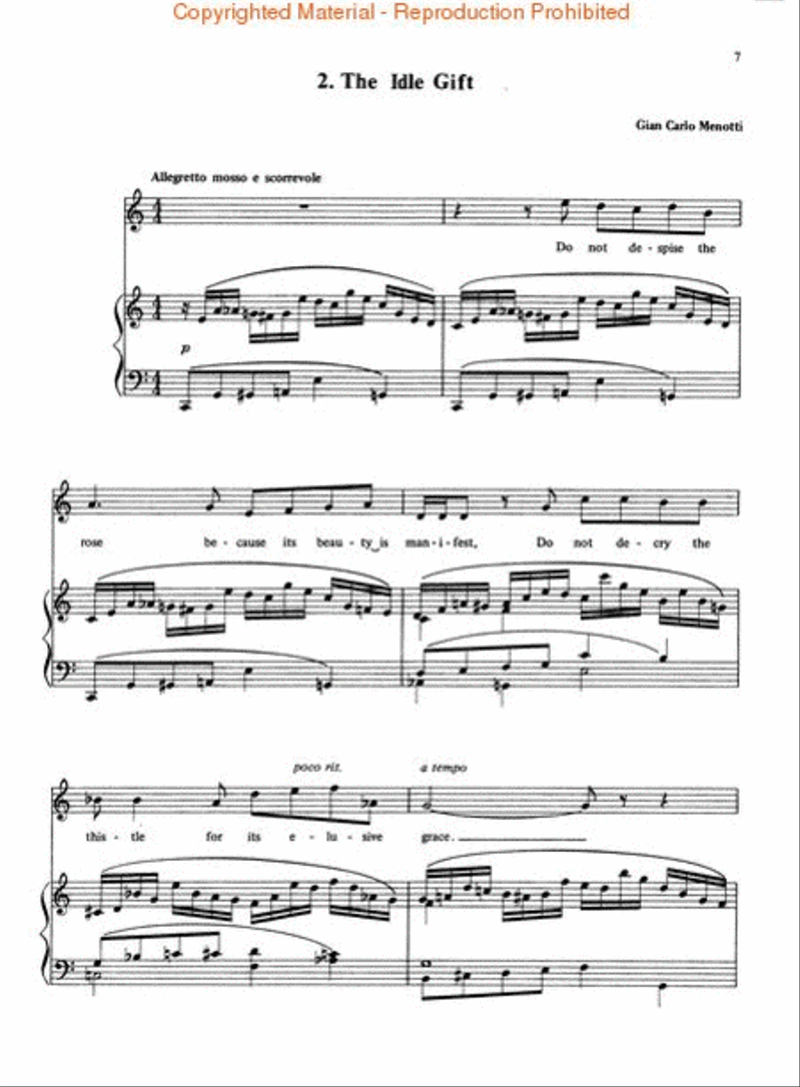 Five Songs Voice scores gallery preview page 3