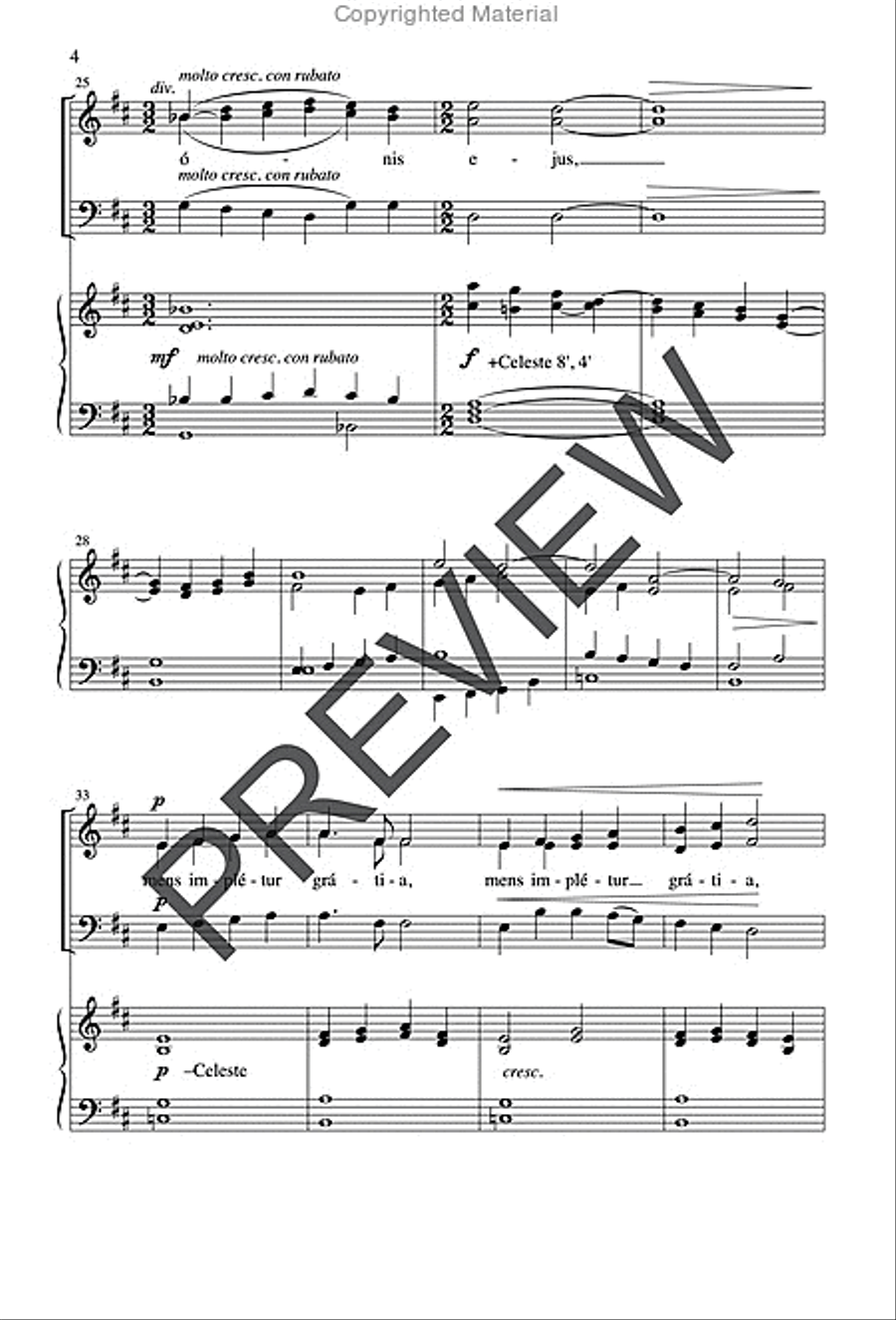 O Sacrum Convivium 3-Part scores gallery preview page 4