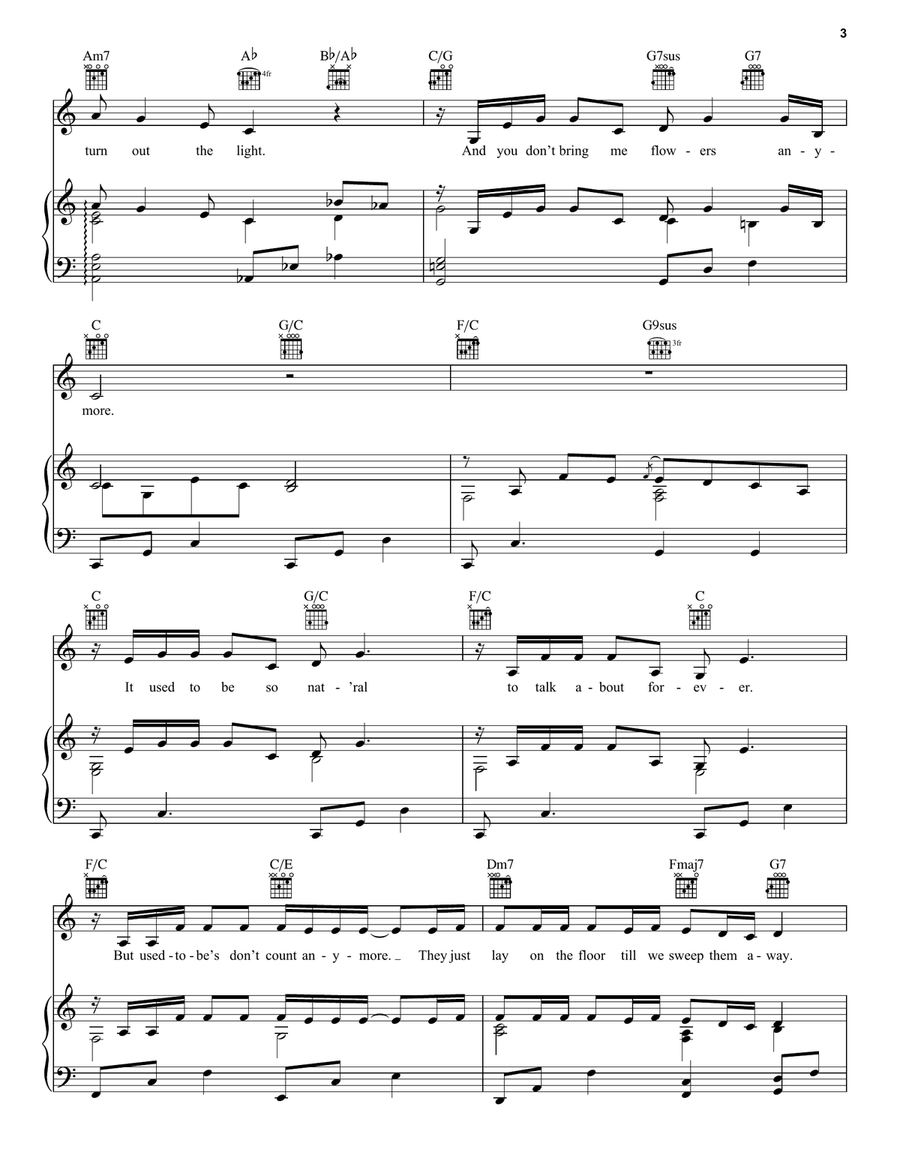 You Don't Bring Me Flowers Acoustic Guitar scores gallery preview page 3