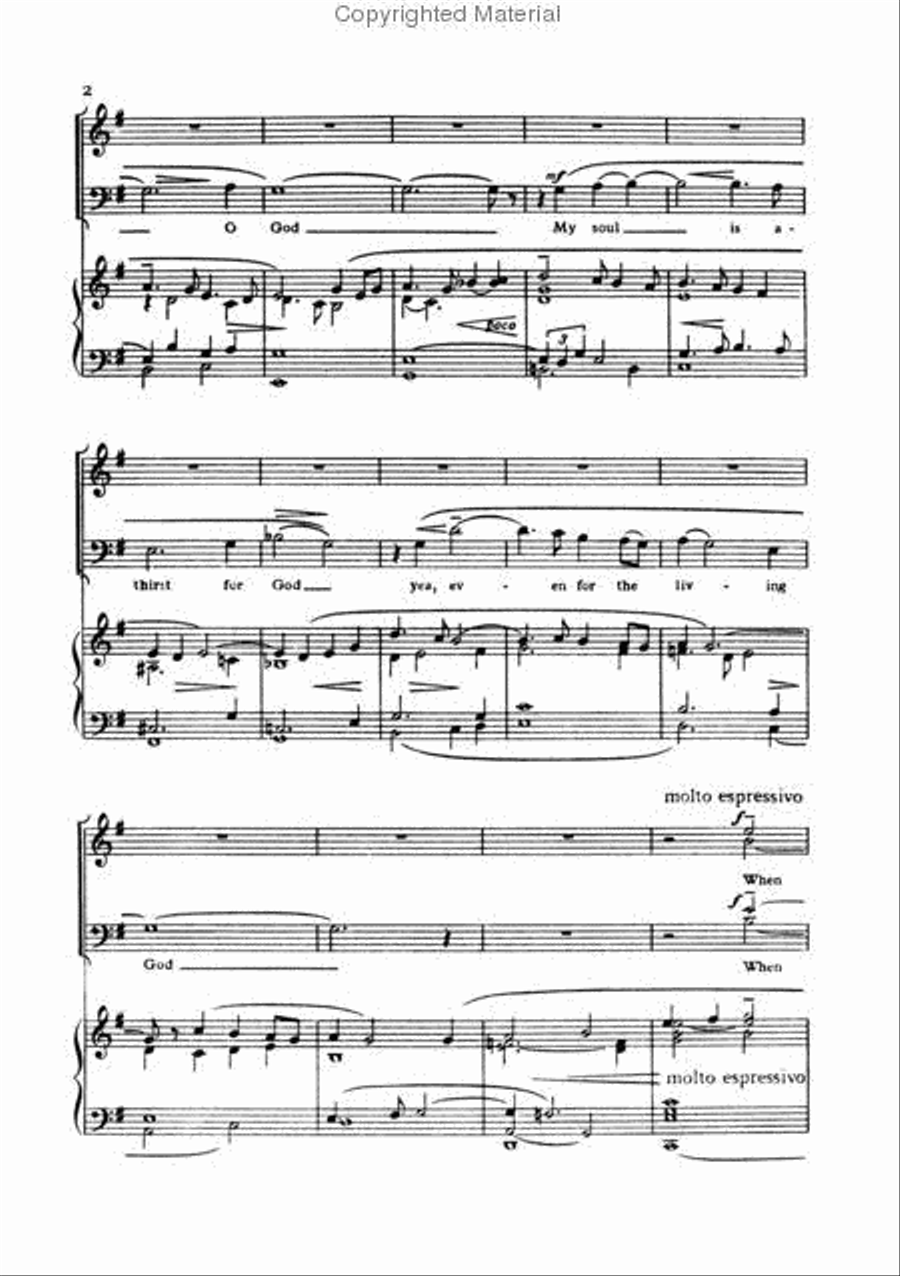 Like as the hart desireth the waterbrooks 4-Part scores gallery preview page 2