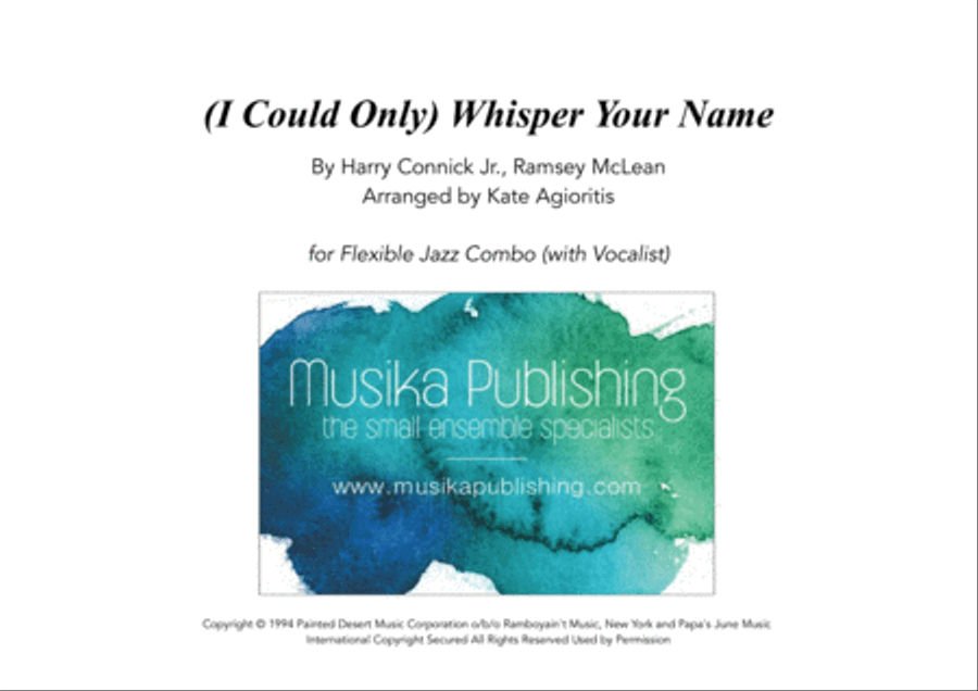 (i Could Only) Whisper Your Name Jazz Ensemble scores gallery preview page 1