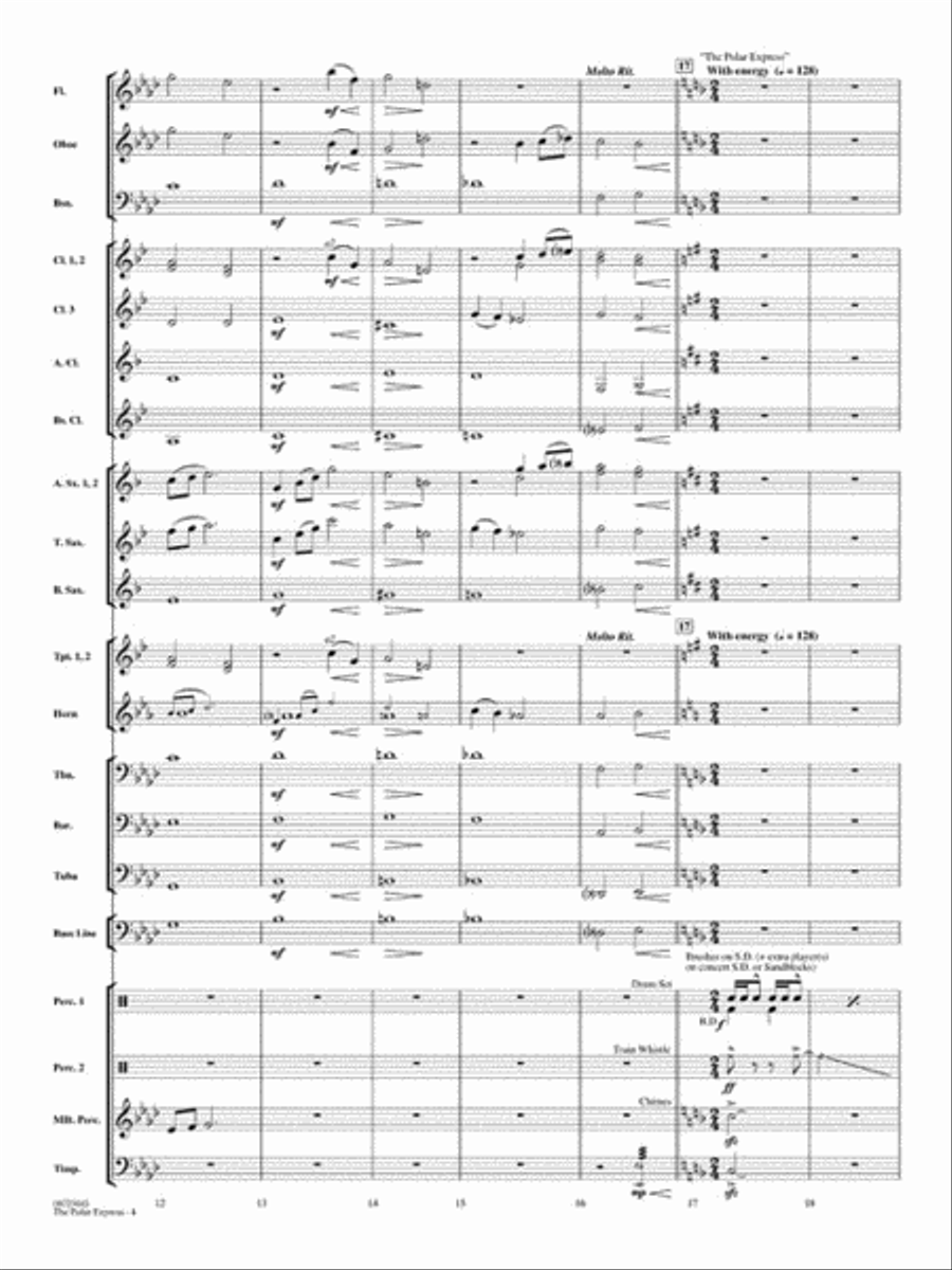 The Polar Express (Medley) Concert Band scores gallery preview page 5