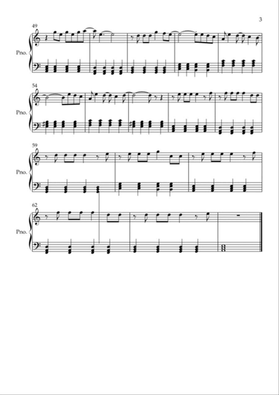 Flowers Piano Solo scores gallery preview page 3