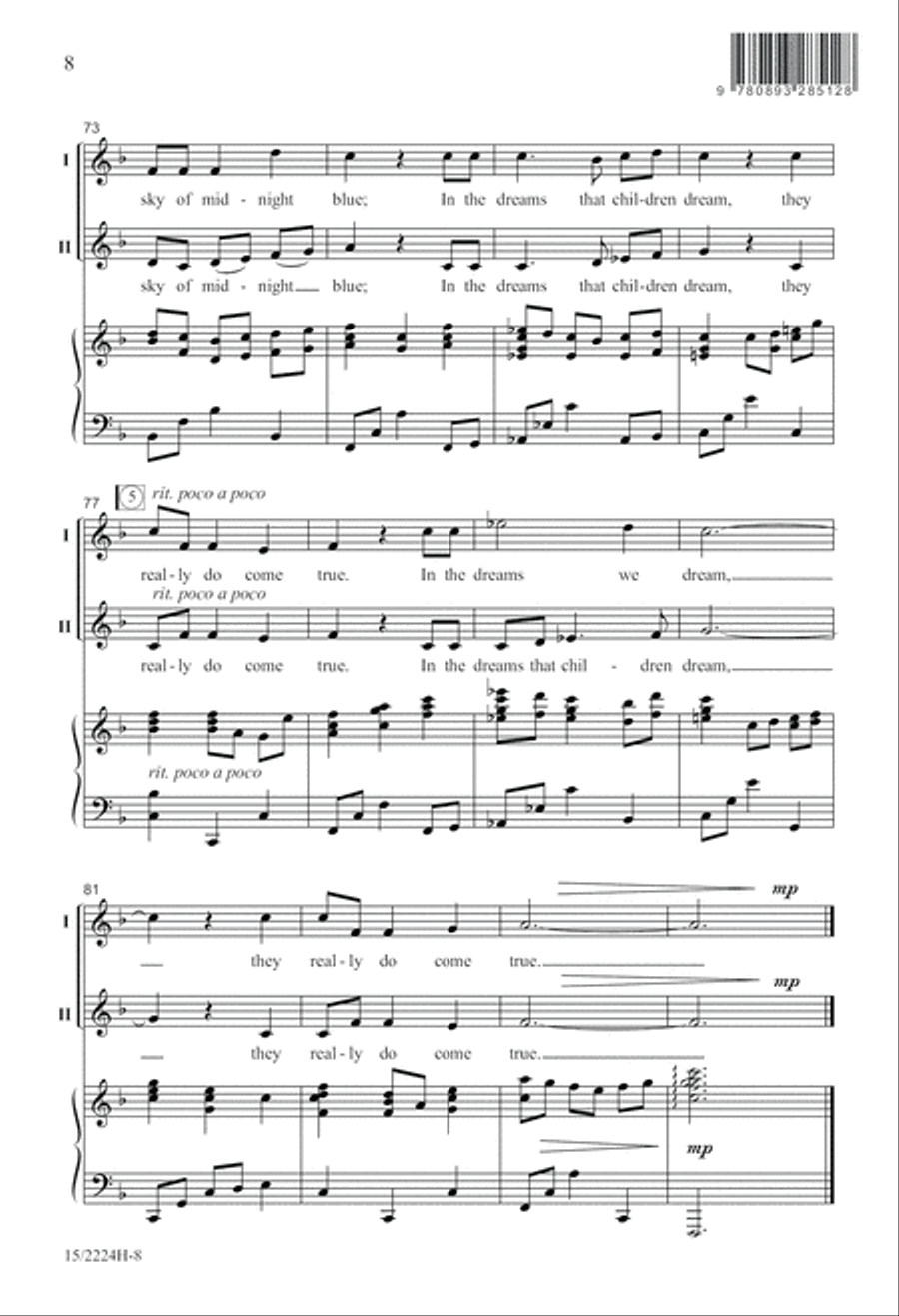 Dreams that Children Dream 2-Part scores gallery preview page 8