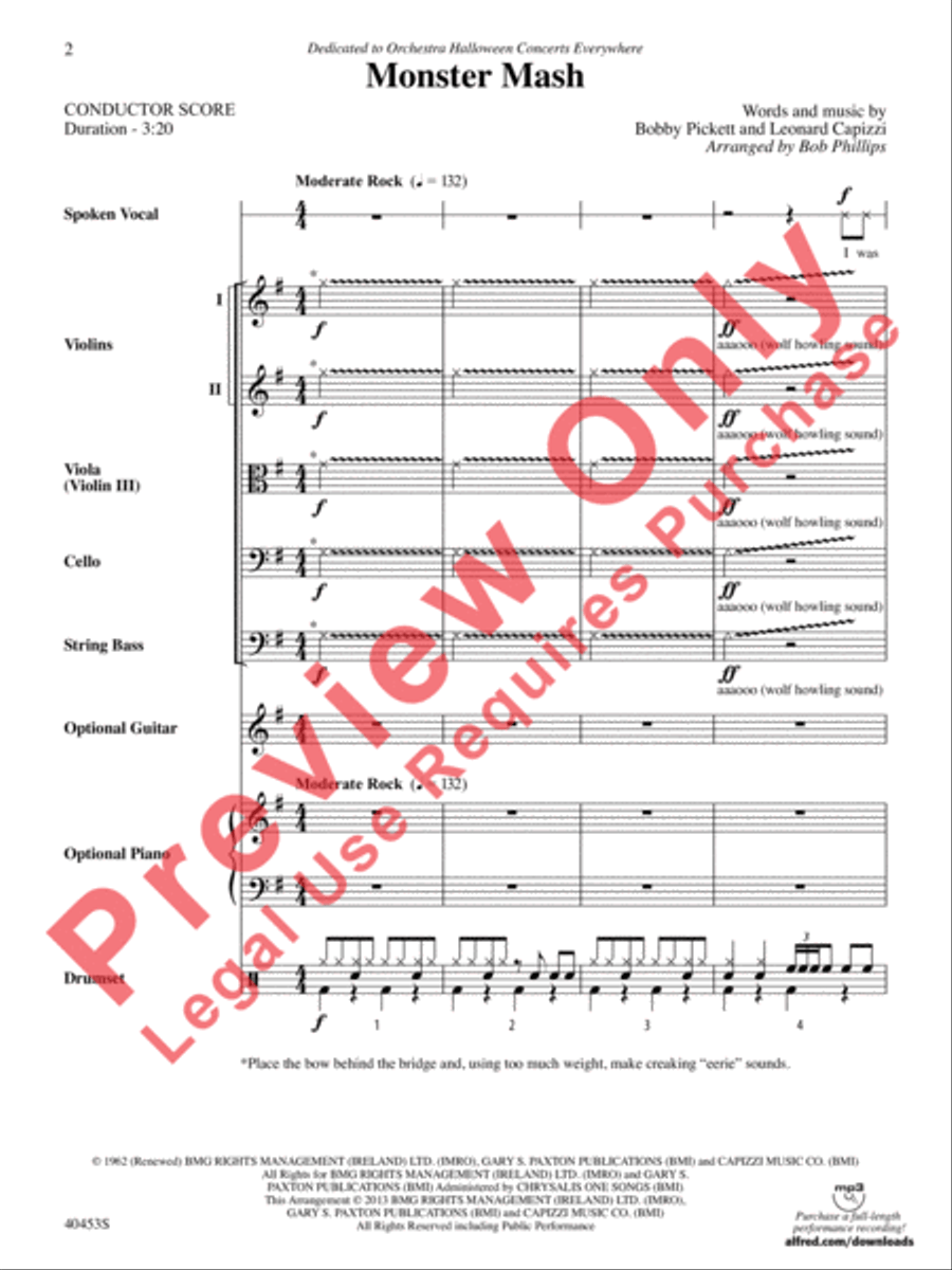 Monster Mash String Orchestra scores gallery preview page 3