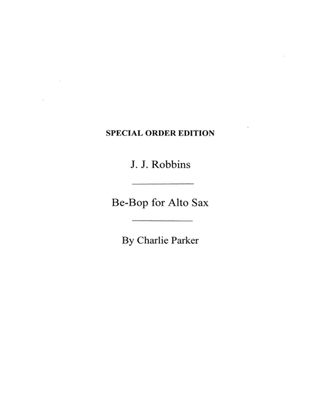 Book cover for Parker: Bebops Six Original Choruses