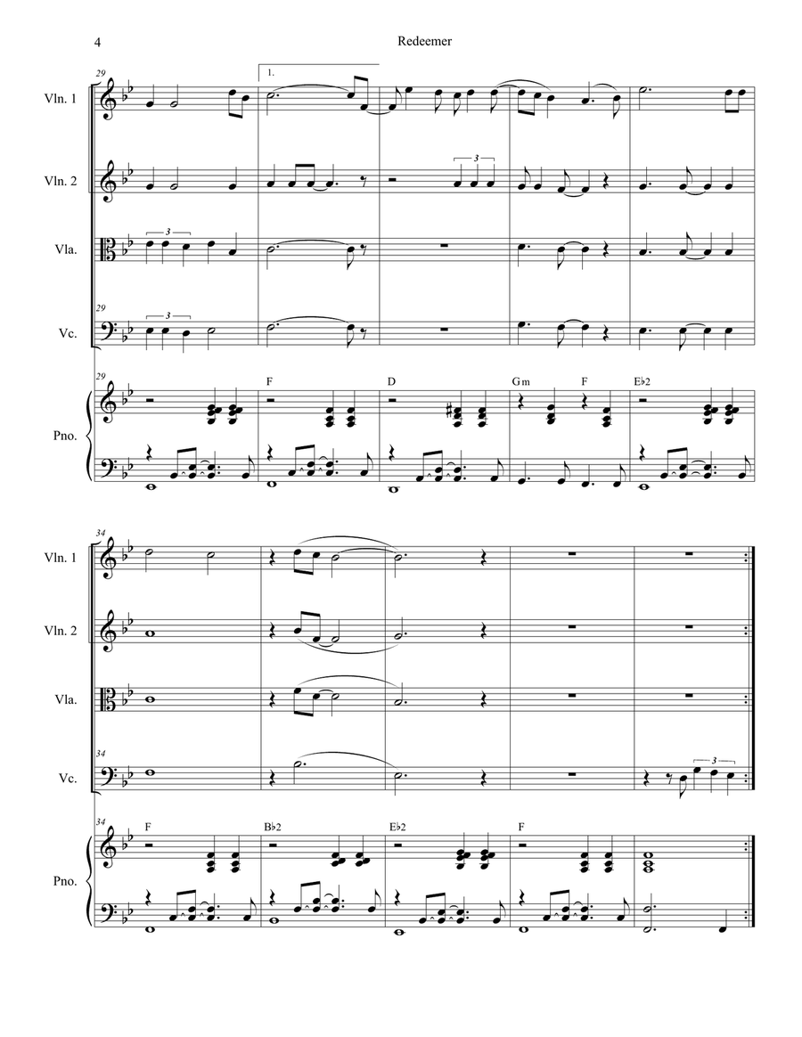 Redeemer String Quartet scores gallery preview page 4