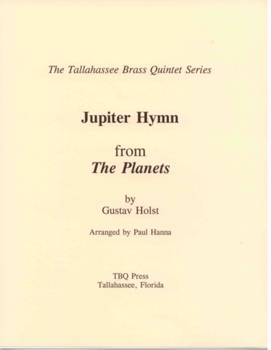 Jupiter Hymn (I Vow To Thee My Country) Brass Ensemble scores gallery preview page 1