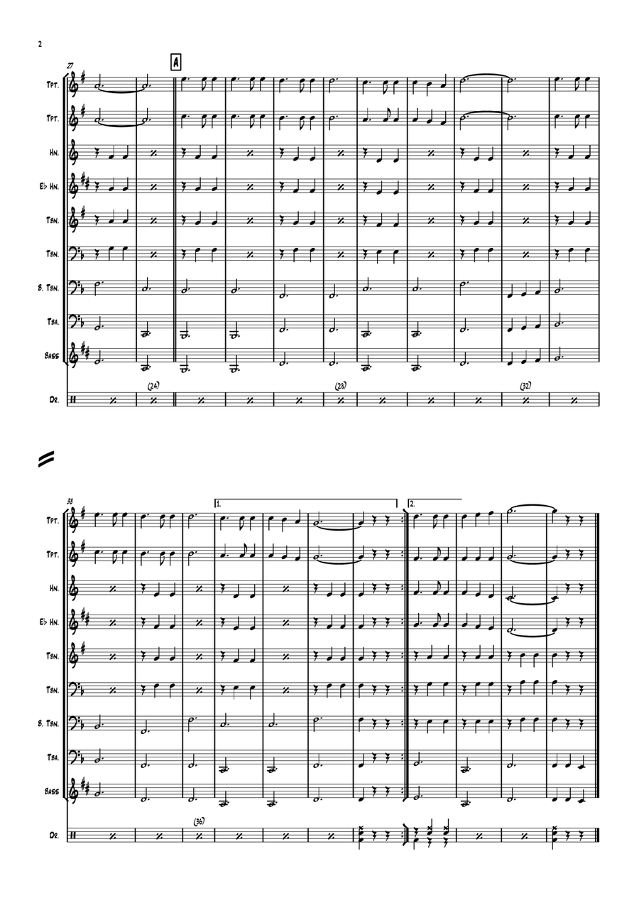 Trink Trink Bruderlein Trink Brass Ensemble scores gallery preview page 2