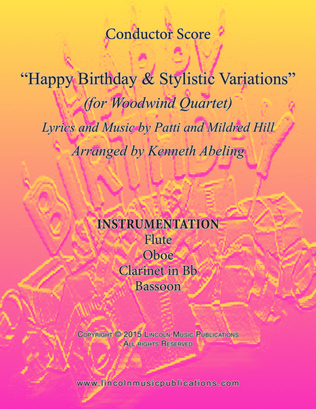 Happy Birthday and Stylistic Variations (for Woodwind Quartet)
