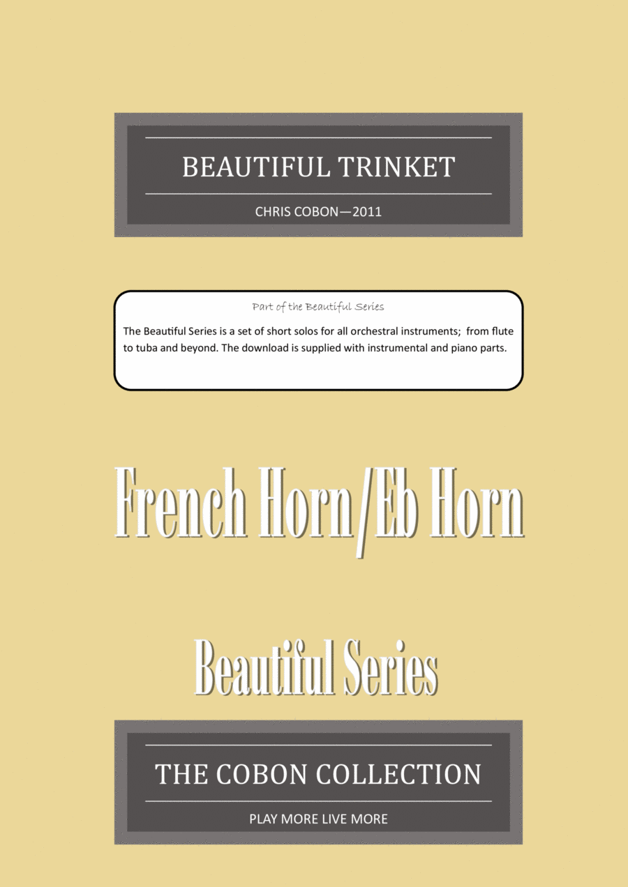 No.1 Beautiful Trinket for French Horn or Eb Horn Brass Duet scores gallery preview page 1